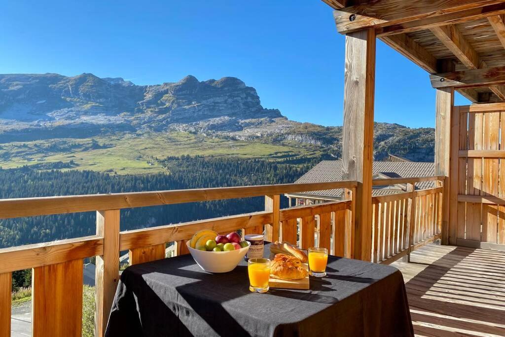 Vue Panoramique Sur Les Montagnes Plein Sud - T2 Skis Aux Pieds, Piscine & Spa Flaine Esterno foto