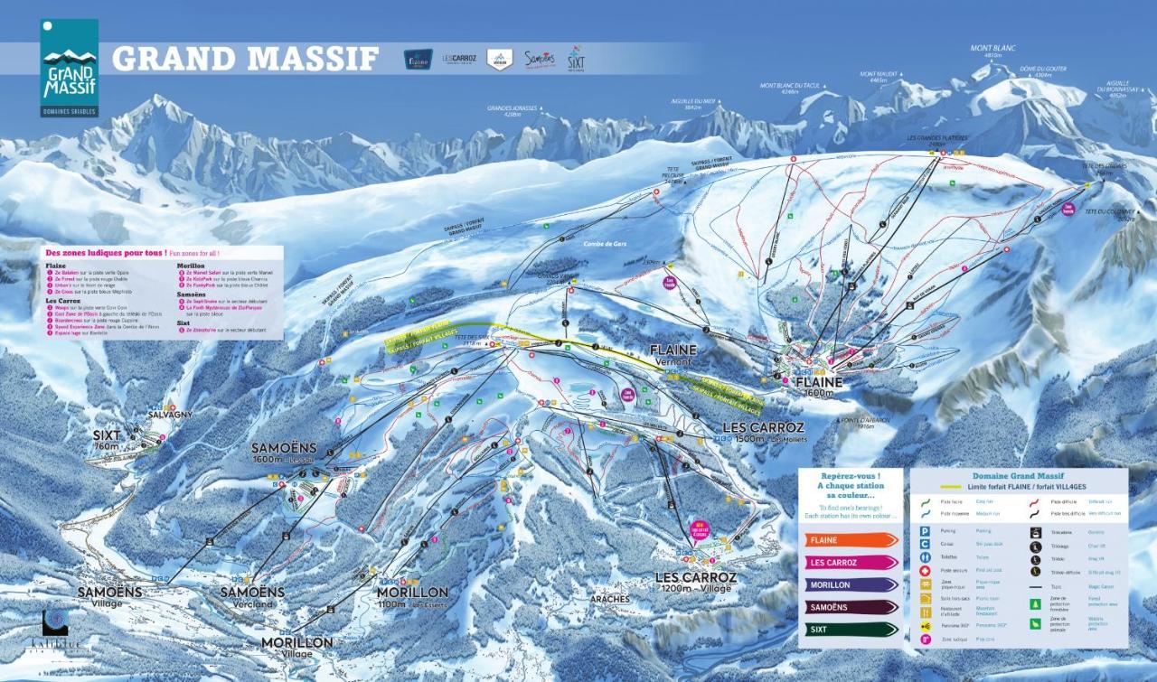 Vue Panoramique Sur Les Montagnes Plein Sud - T2 Skis Aux Pieds, Piscine & Spa Flaine Esterno foto