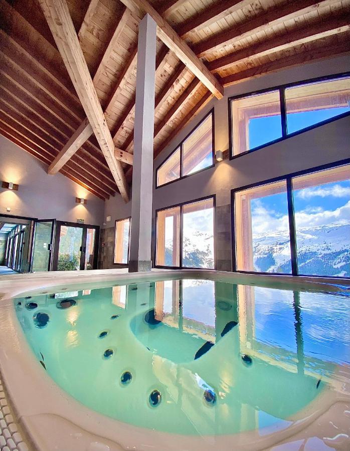 Vue Panoramique Sur Les Montagnes Plein Sud - T2 Skis Aux Pieds, Piscine & Spa Flaine Esterno foto